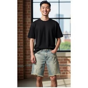 Silver Jeans Frisco Distressed, Raw Hem Shorts Men's Size 28